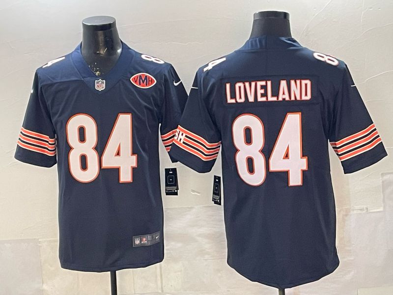 Men 2026 Chicago Bears #84 Loveland Blue Nike Limited NFL Jersey style 02